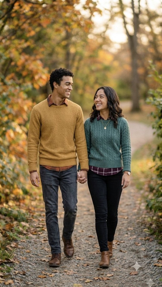 Autumn couple photoshoot in forest 2