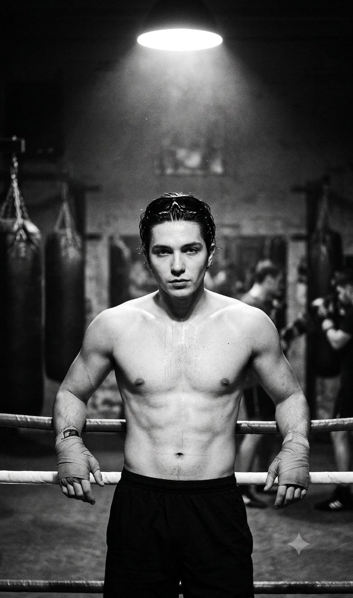 Gritty Boxing Gym Cinematic Portrait 1