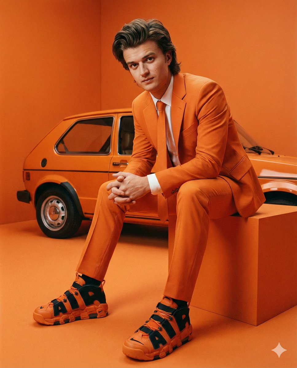 Steve Harrington Tangerine Fashion Editorial Prompt 2