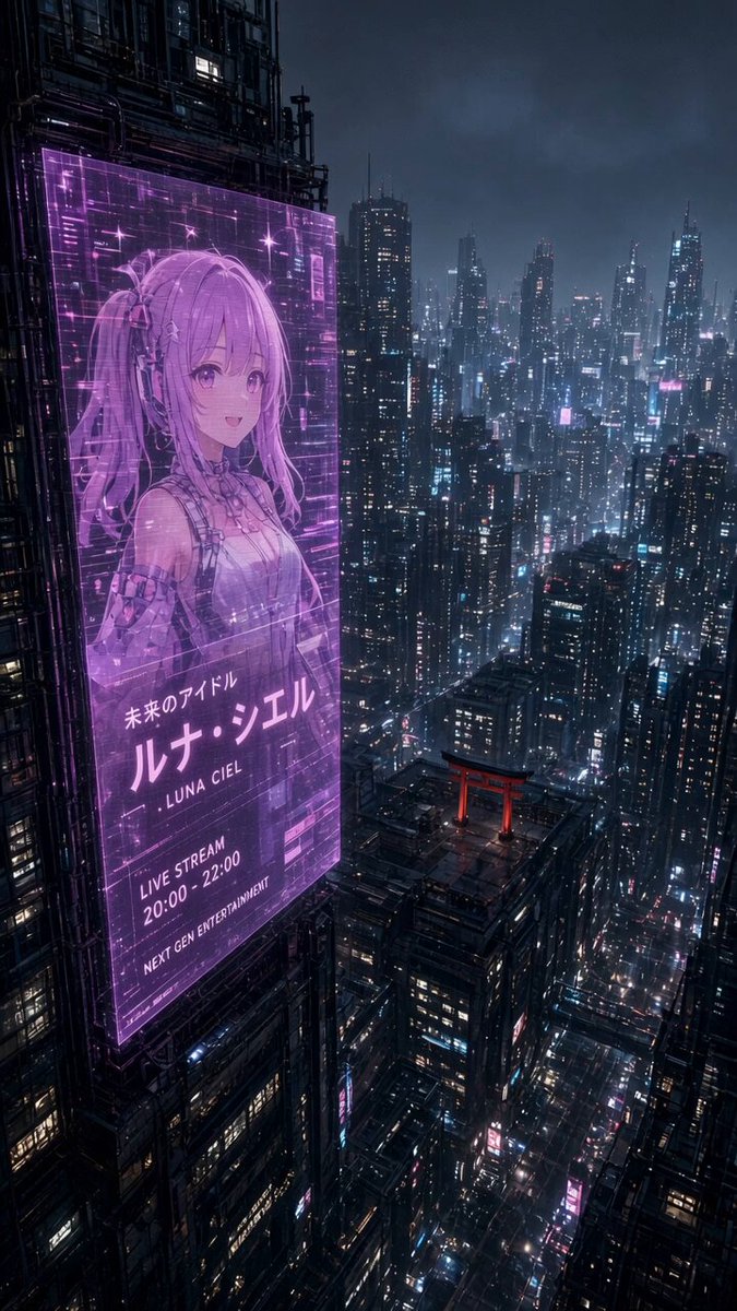 赛博朋克城市无人机镜头