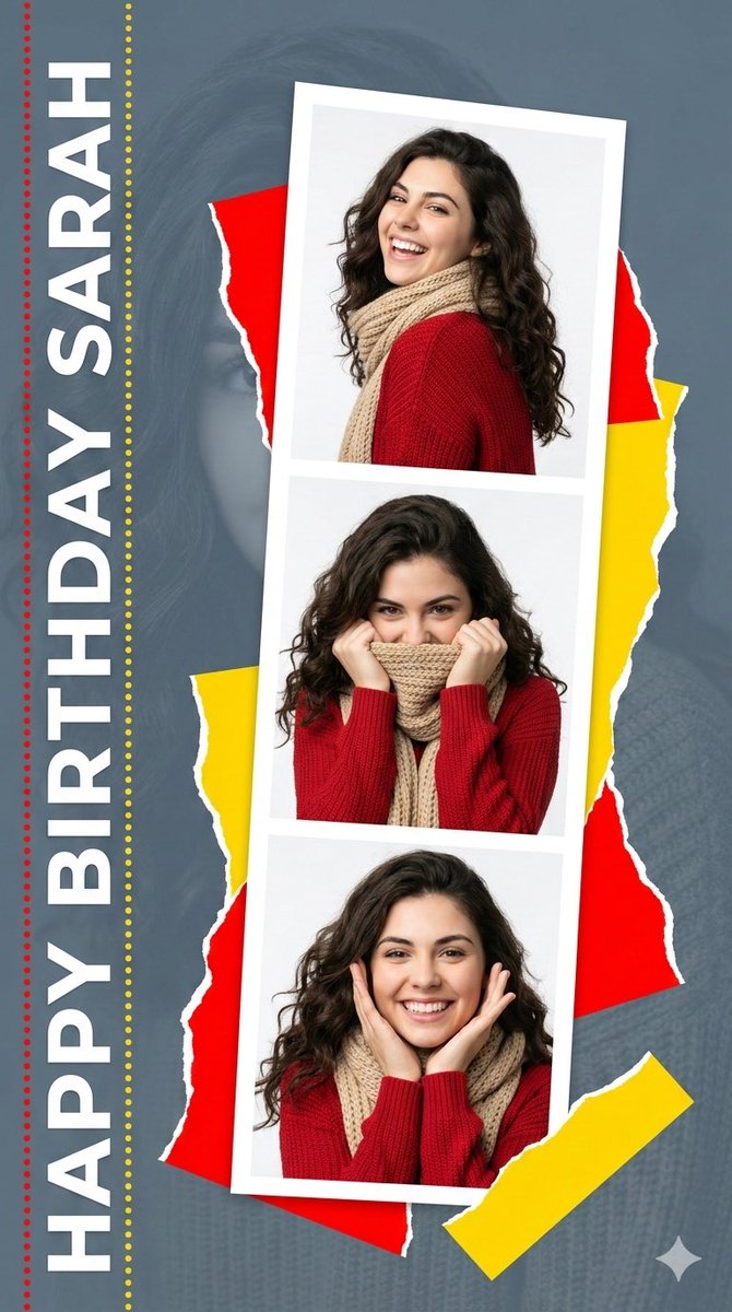 Elegant Graphic Design Birthday Collage 1