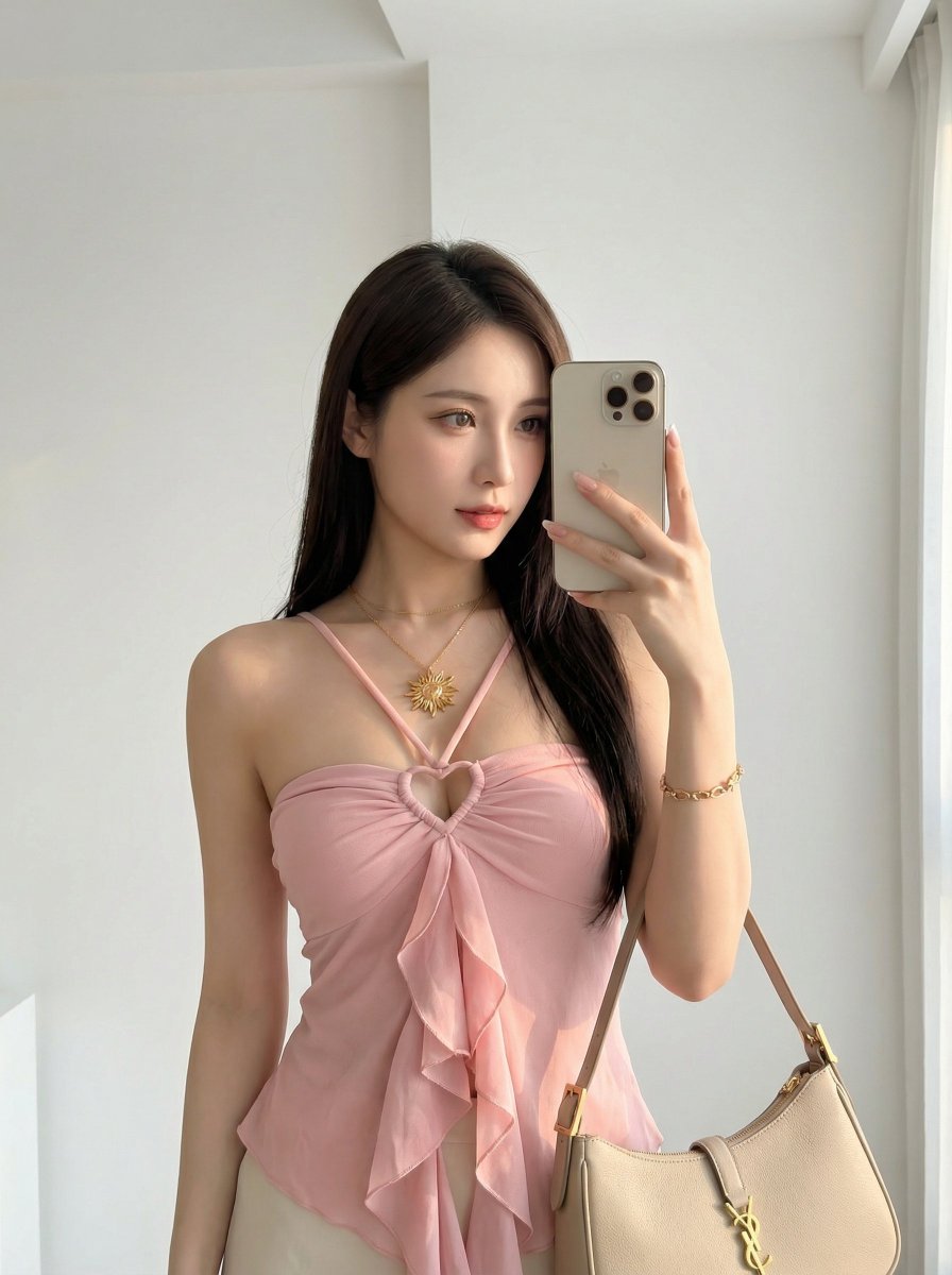 Photorealistic Selfie Prompts (Japanese Restaurant & Bathroom) 1
