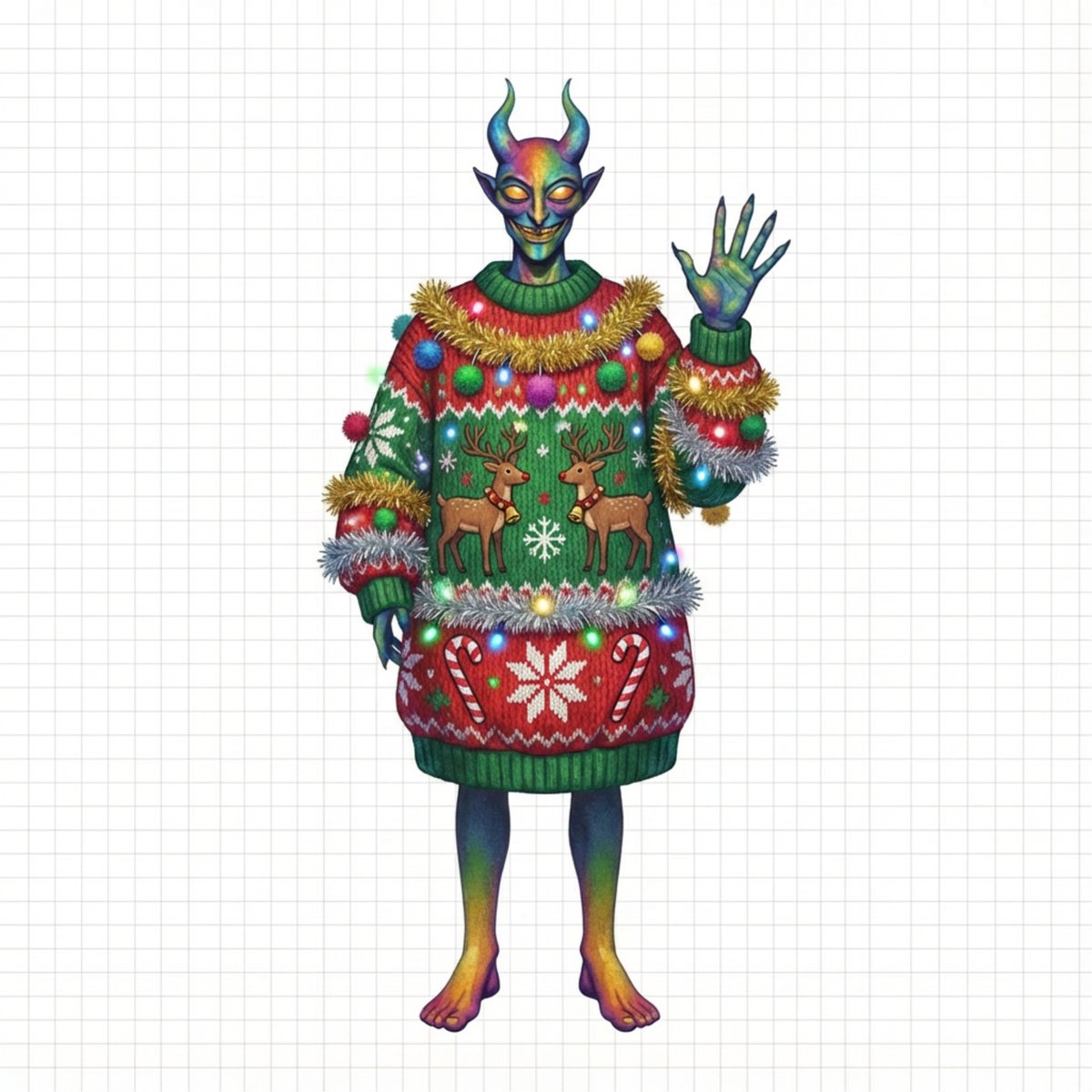 Ugly Christmas Sweater Prompt Template 1
