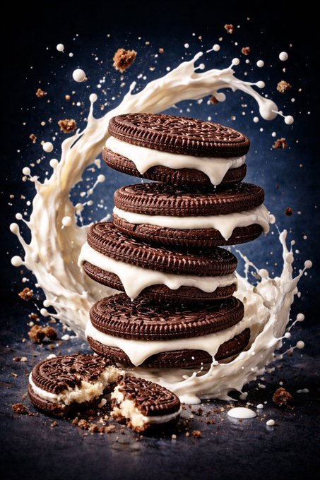 Macro Luxury Biscuit Milk Splash 1