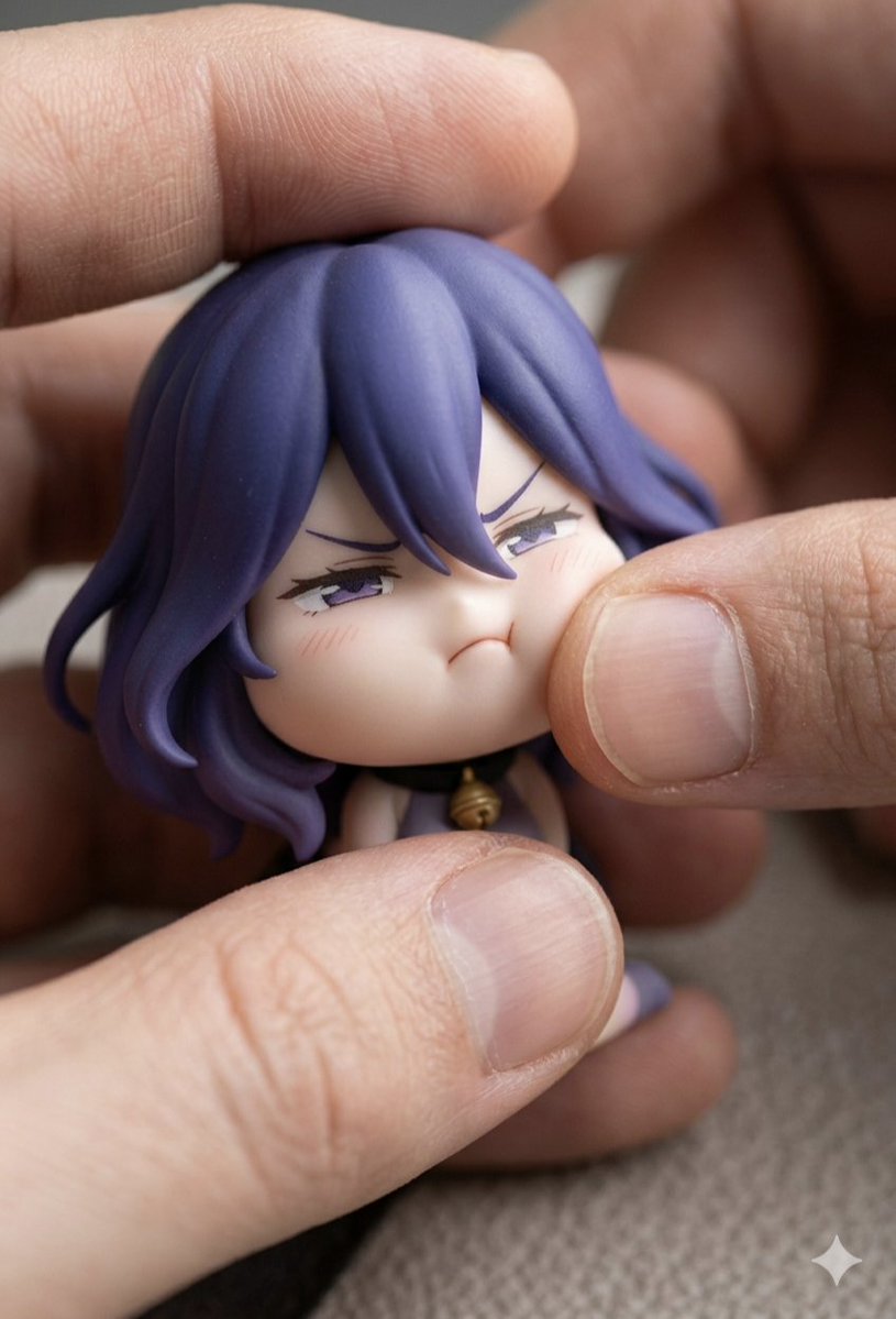 Macro Photography of Chibi Anime Figurine Prompt 1