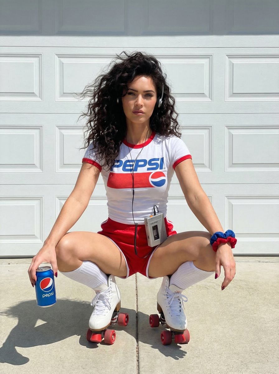 80s Retro Athleisure Megan Fox Roller Skates 2