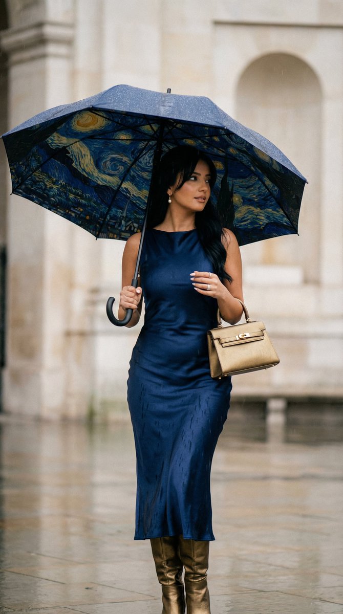 Cinematic Rain Fashion Transformation (Image-to-Image) 2