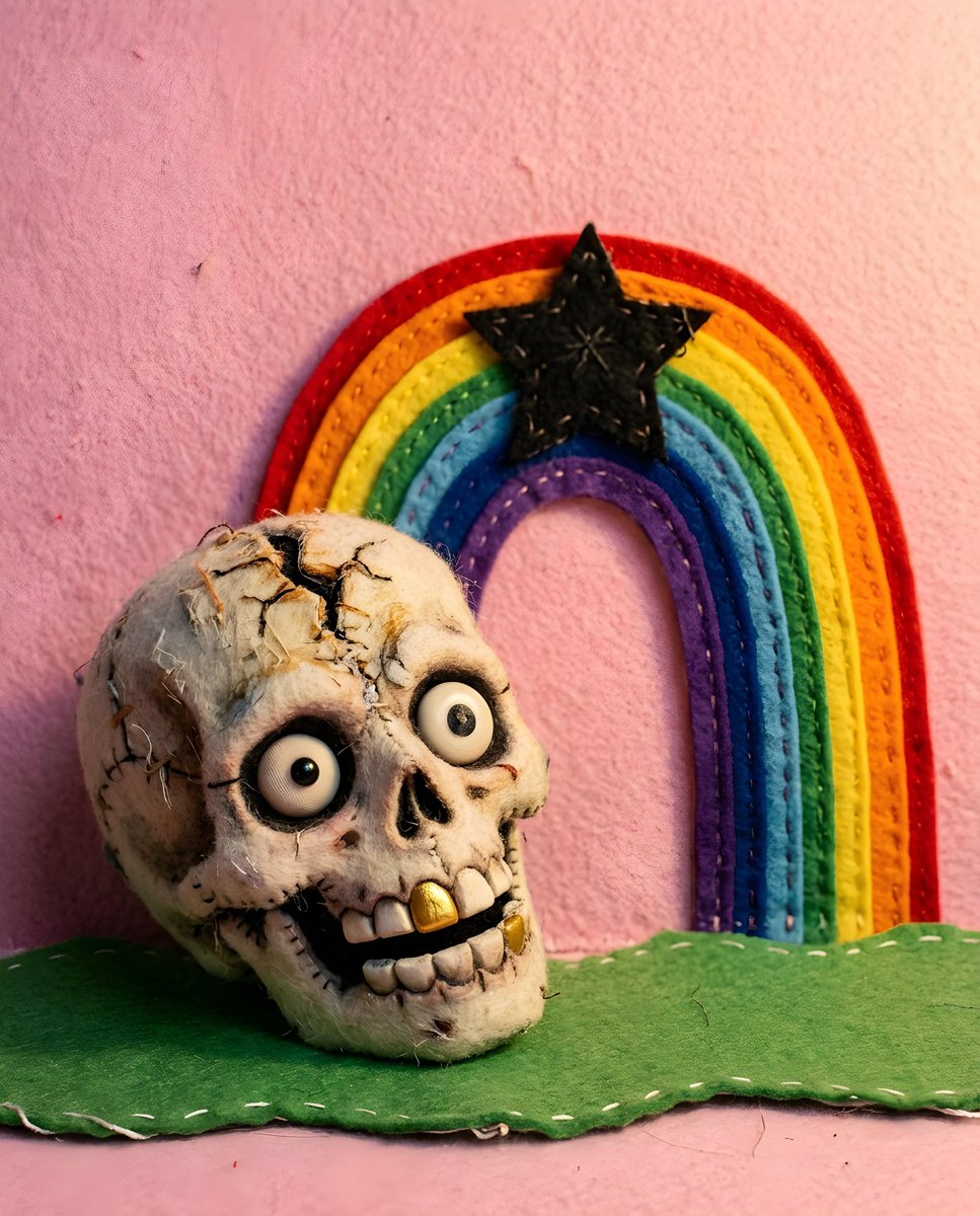 Cartoon Skull with Gold Teeth 1