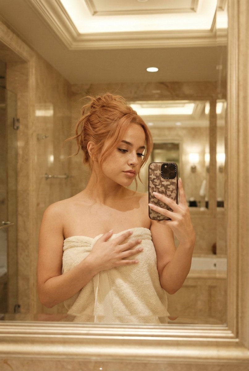 Intimate Mirror Selfie Portrait Prompt 2