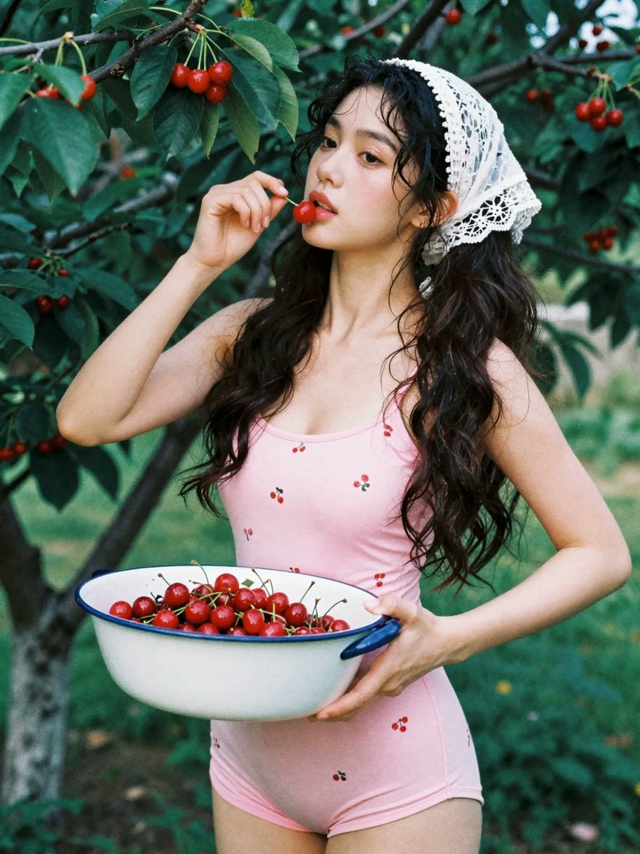 Summer Cottage Cherry Garden Portrait 1