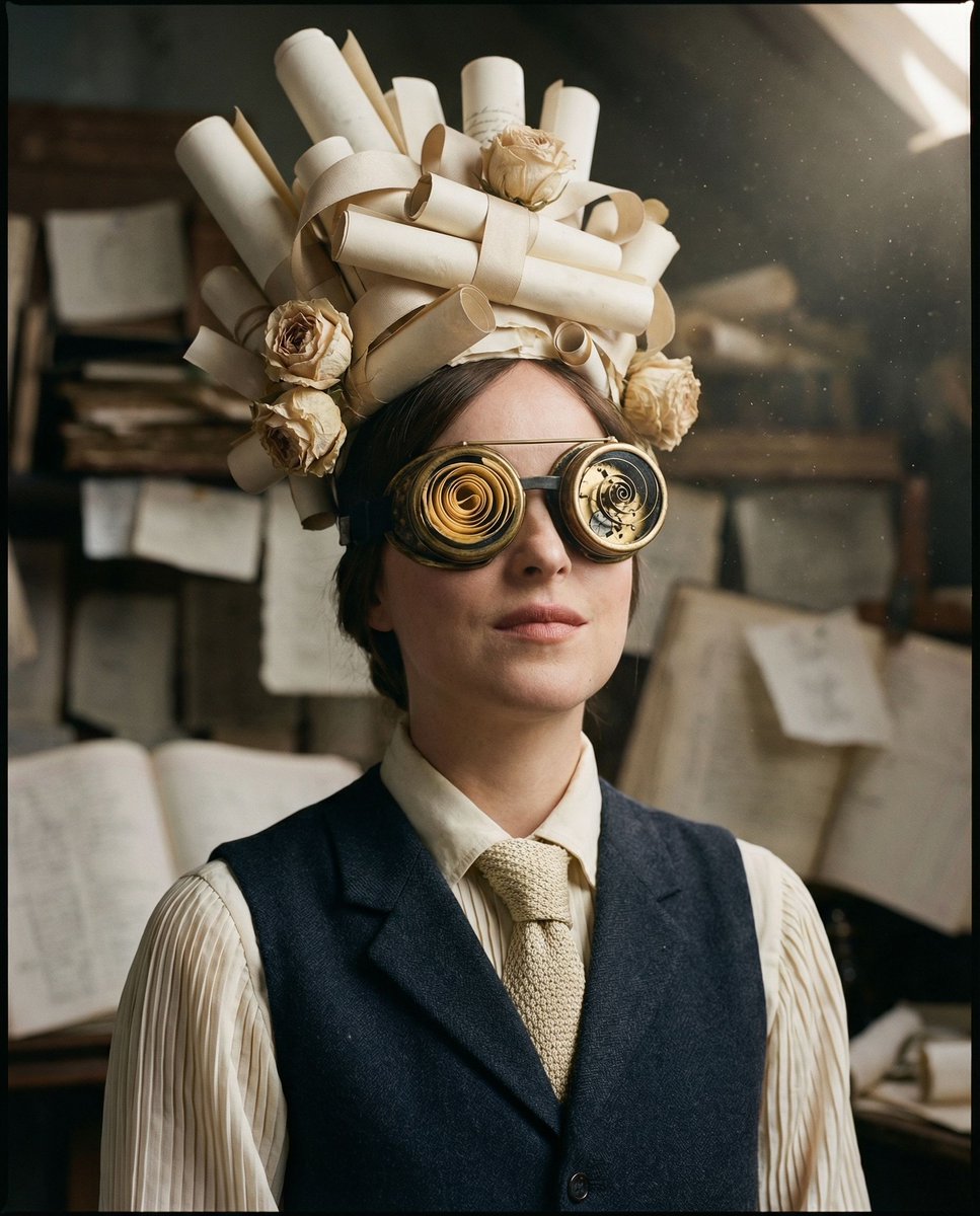 Sculpted Parchment Headpiece Portrait 2
