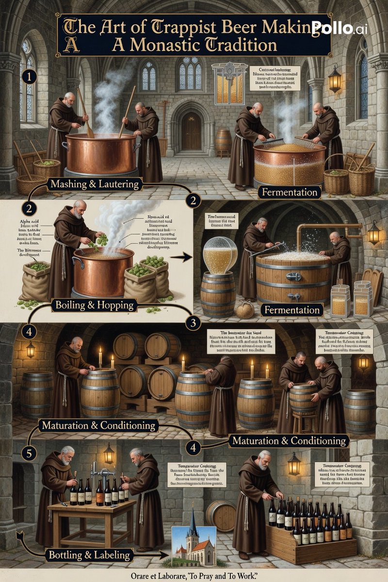 Infographic on Trappist Abbey Beer Making 4
