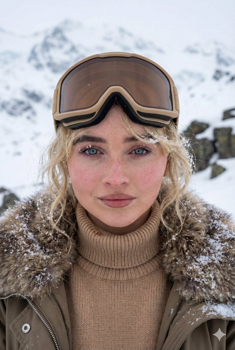 Vertical Cinematic Arctic Portrait (Tan/Brown Palette) 2