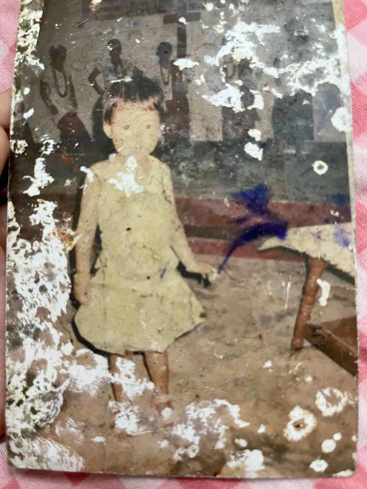 Vintage Photo Restoration of East Asian Girl 1