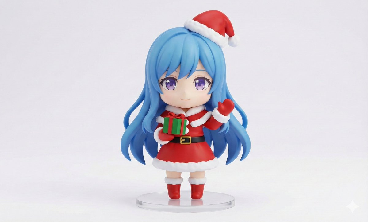 Chibi Santa Character Figure Generation Prompt 1