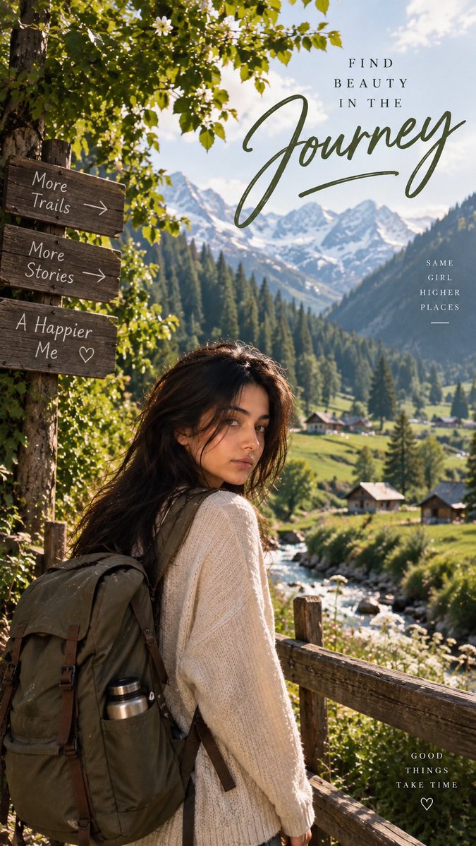 Alpine Lake Editorial Travel Poster 4
