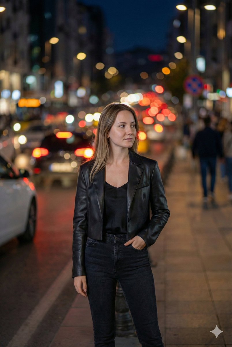 Street Fashion Editorial at Night with Motion Blur 2